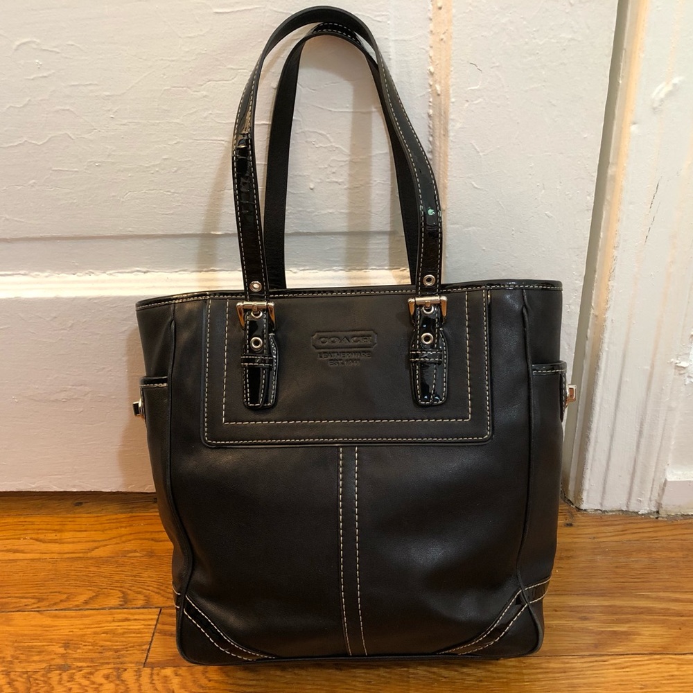 Coach black leather Legacy Hampton bag